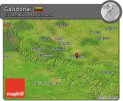 Satellite 3D Map of Galsdonai
