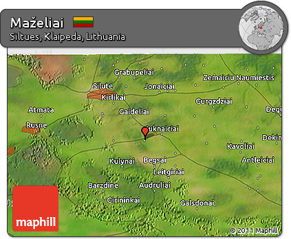Satellite 3D Map of Maželiai