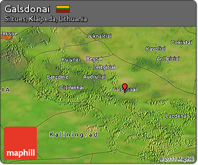 Satellite 3D Map of Galsdonai