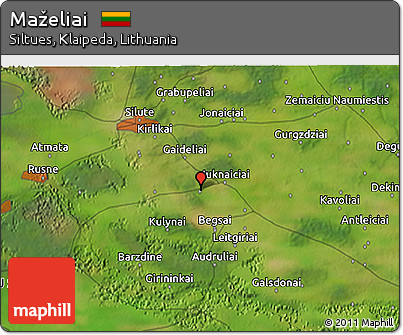 Satellite 3D Map of Maželiai