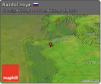 Satellite 3D Map of Razdol'noye