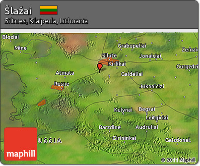 Satellite 3D Map of Šlažai