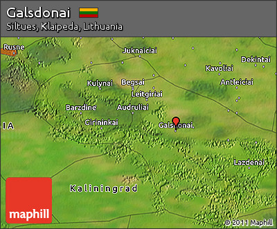 Satellite 3D Map of Galsdonai