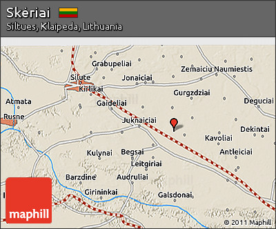 Shaded Relief 3D Map of Skėriai