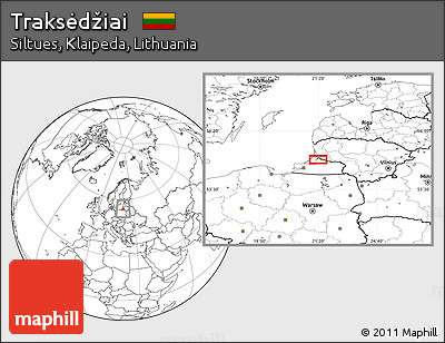 Blank Location Map of Traksėdžiai