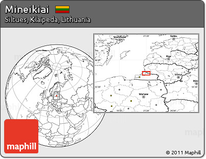Blank Location Map of Mineikiai