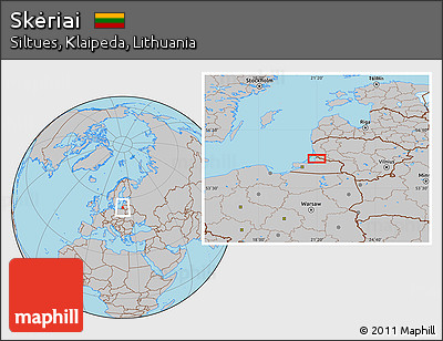 Gray Location Map of Skėriai