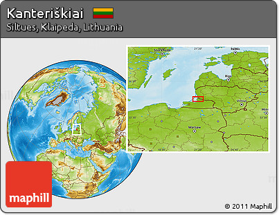 Physical Location Map of Kanteriškiai
