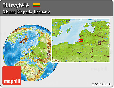 Physical Location Map of Skirvytėlė
