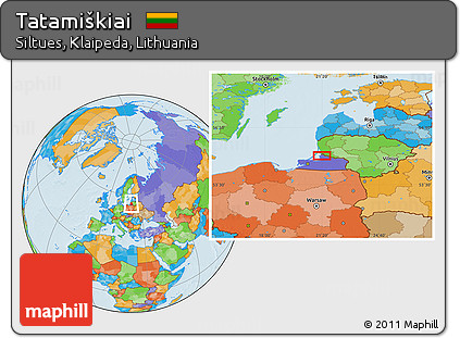 Political Location Map of Tatamiškiai
