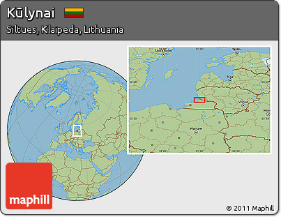 Savanna Style Location Map of Kūlynai