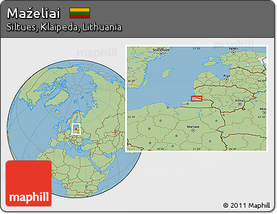 Savanna Style Location Map of Maželiai