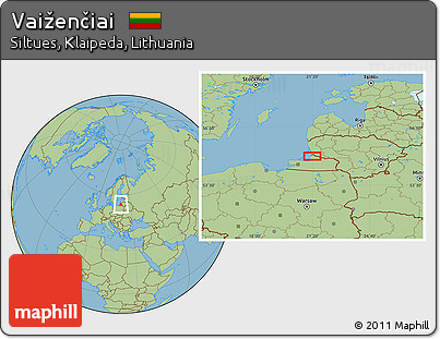 Savanna Style Location Map of Vaiženčiai