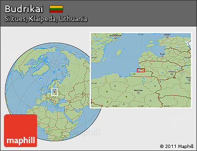 Savanna Style Location Map of Budrikai