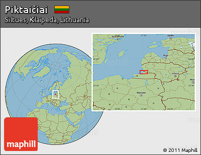 Savanna Style Location Map of Piktaičiai