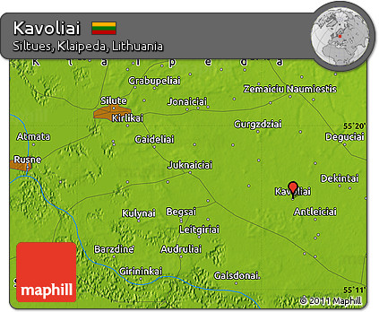 Physical Map of Kavoliai