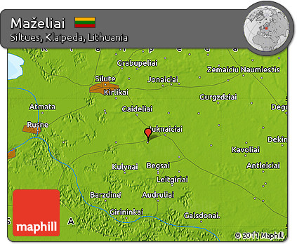 Physical Map of Maželiai