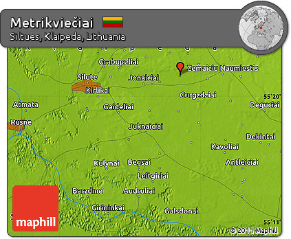 Physical Map of Metrikviečiai