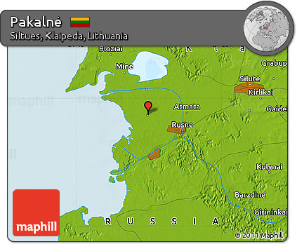 Physical Map of Pakalnė