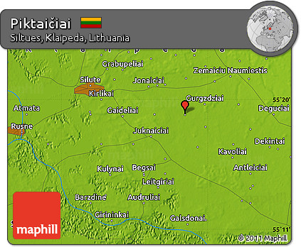 Physical Map of Piktaičiai