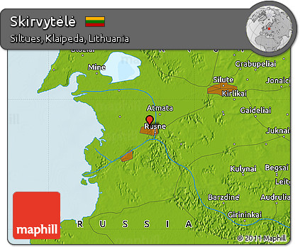 Physical Map of Skirvytėlė