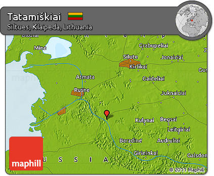 Physical Map of Tatamiškiai