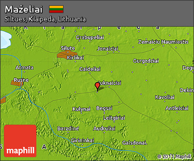 Physical Map of Maželiai