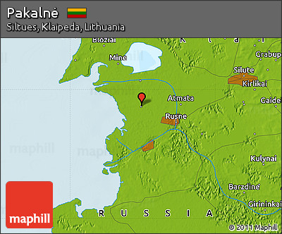 Physical Map of Pakalnė