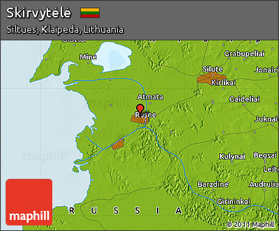 Physical Map of Skirvytėlė