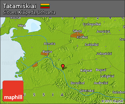 Physical Map of Tatamiškiai