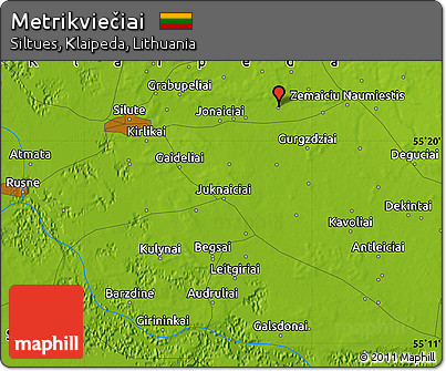 Physical Map of Metrikviečiai
