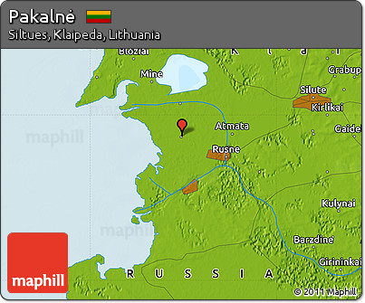Physical Map of Pakalnė