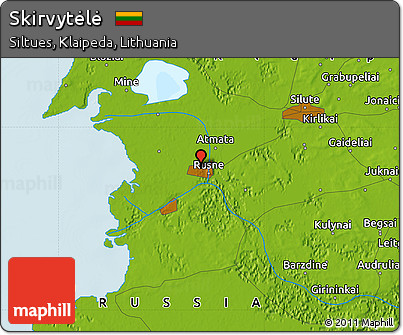 Physical Map of Skirvytėlė