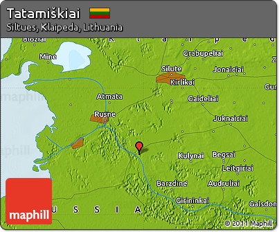 Physical Map of Tatamiškiai