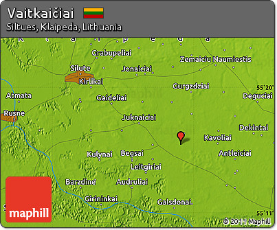 Physical Map of Vaitkaičiai
