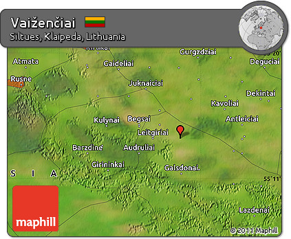 Satellite Map of Vaiženčiai