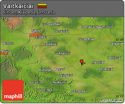 Satellite Map of Vaitkaičiai