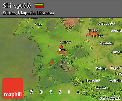 Satellite Map of Skirvytėlė