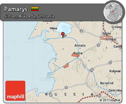 Shaded Relief Map of Pamarys