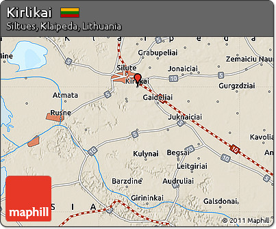 Shaded Relief Map of Kirlikai