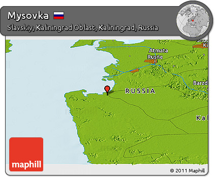 Physical Panoramic Map of Mysovka