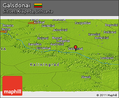Physical Panoramic Map of Galsdonai