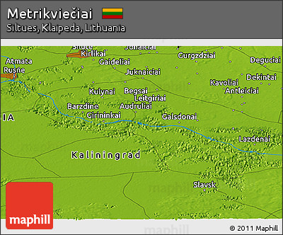Physical Panoramic Map of Metrikviečiai