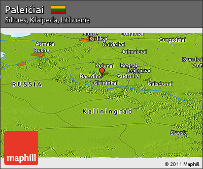 Physical Panoramic Map of Paleičiai