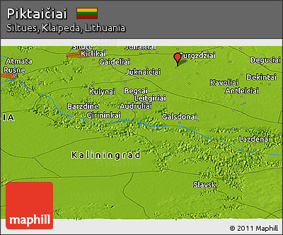 Physical Panoramic Map of Piktaičiai