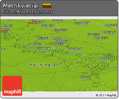 Physical Panoramic Map of Metrikviečiai
