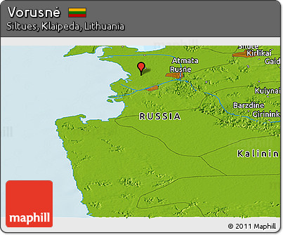 Physical Panoramic Map of Vorusnė