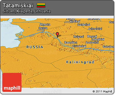 Political Panoramic Map of Tatamiškiai