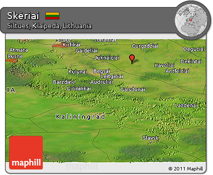 Satellite Panoramic Map of Skėriai