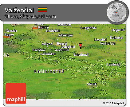 Satellite Panoramic Map of Vaiženčiai